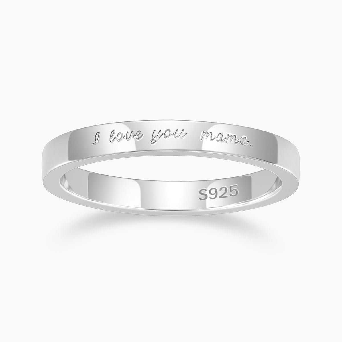 EAMTI JEWELRY Dainty Engraved Message Ring | 2.5mm Width