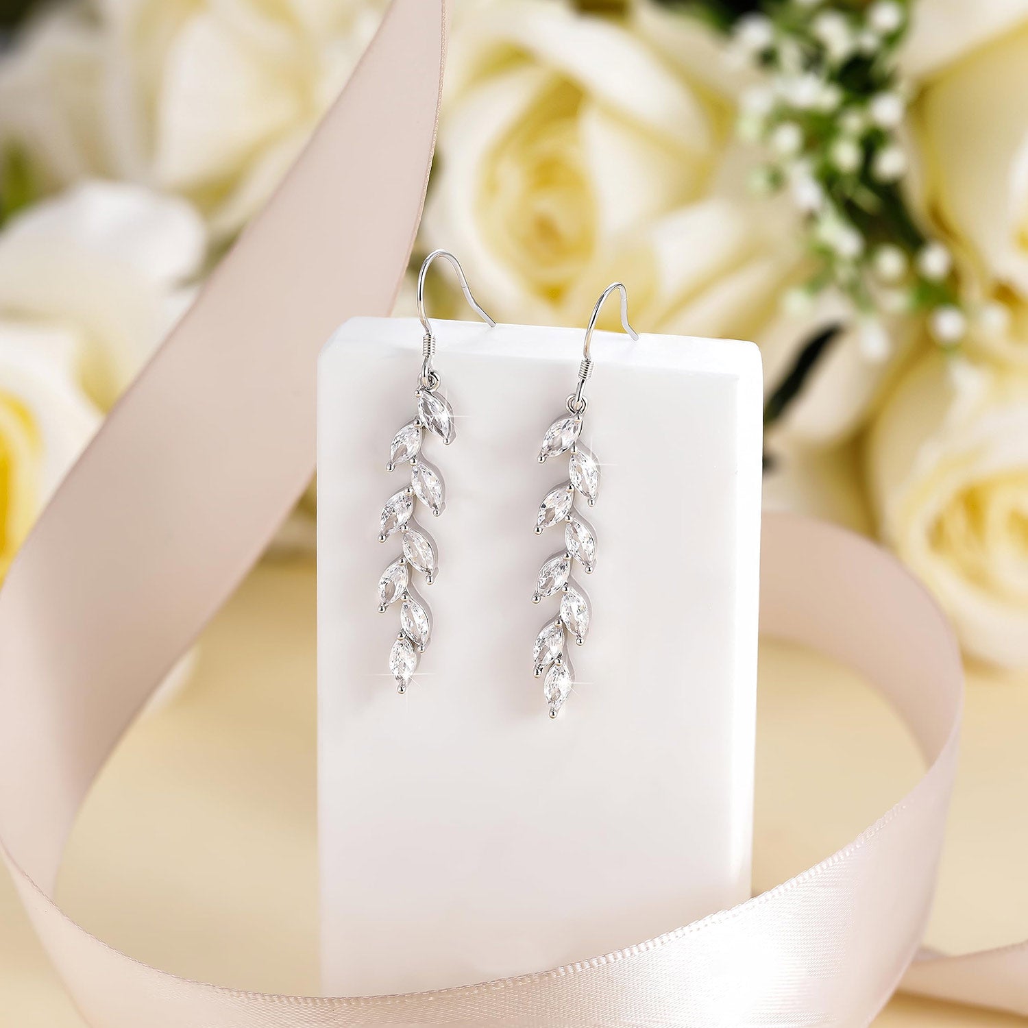marsquise cut, bridal earrings, statement earrings, prom earrings, affordable jewelry