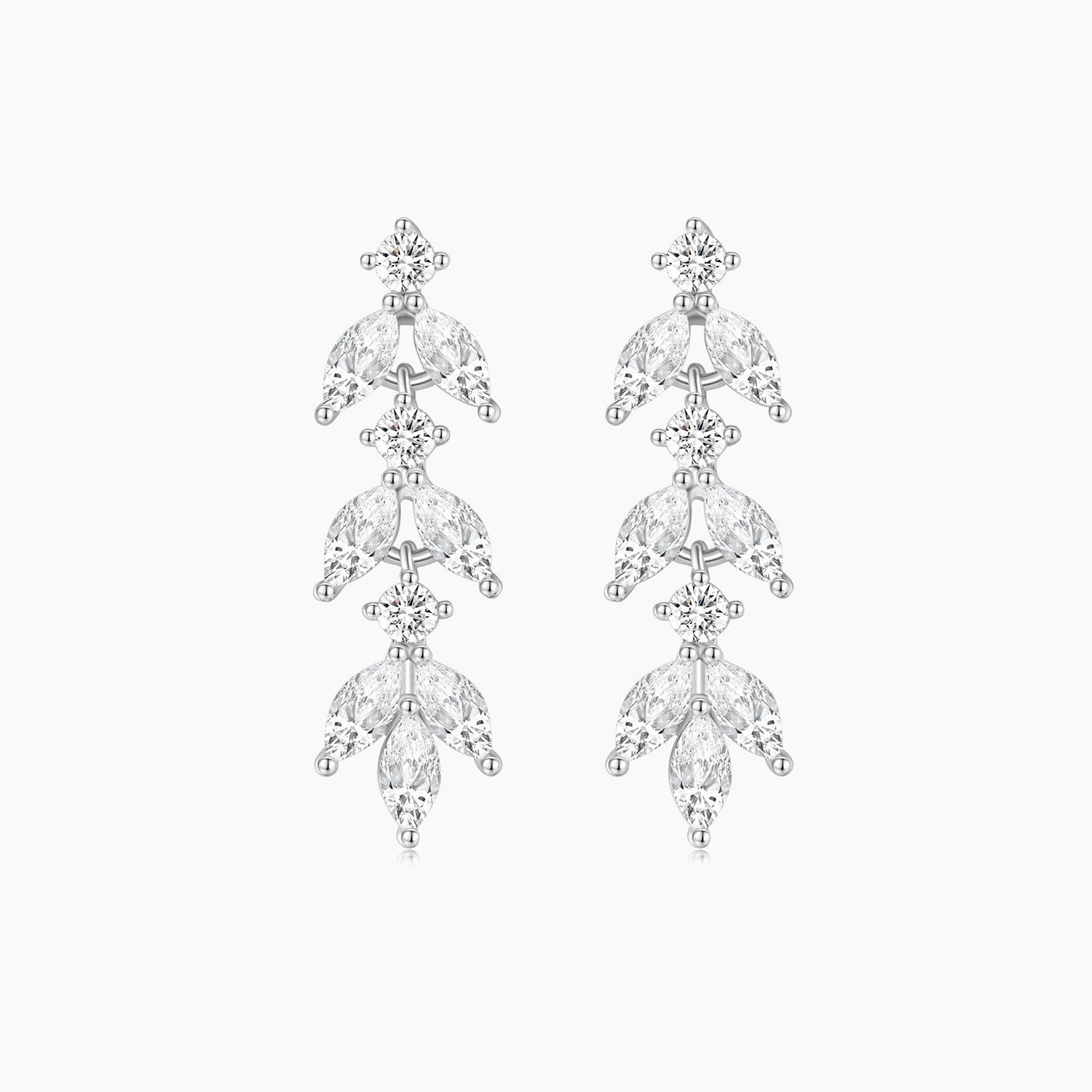 pear cut, bridal earrings, wedding earrings, dainty earrings, dangling earrings