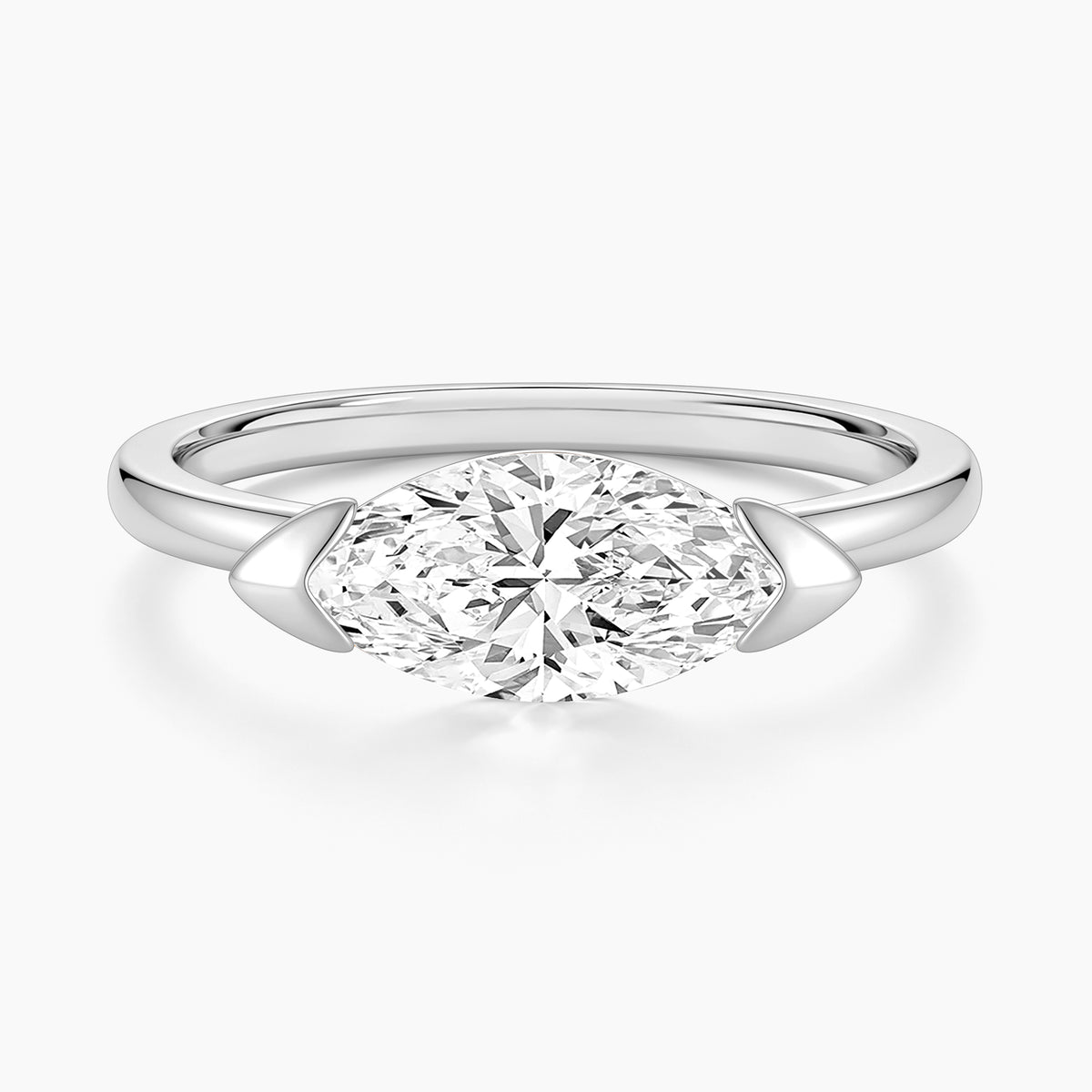 2.5CT East West Marquise Engagement Ring with Western Style