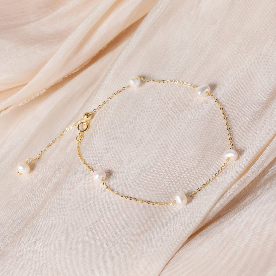 pearl bracelet, gold plated, sterling silver bracelet