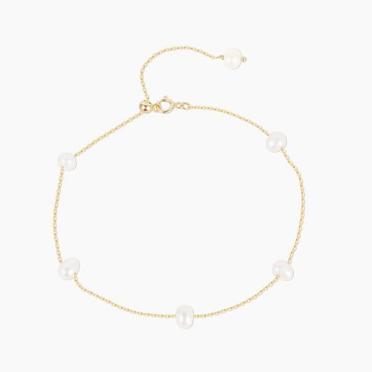 freshwater pearl bracelet, pearl bracelet, gold plated, affordable jewelry, stackable bracelet
