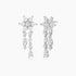 pear cut, oval cut, sterling silver, flower earrings, drop earrings