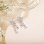 cz stones, cheap earrings, flower earrings, affordable jewelry, post earrings