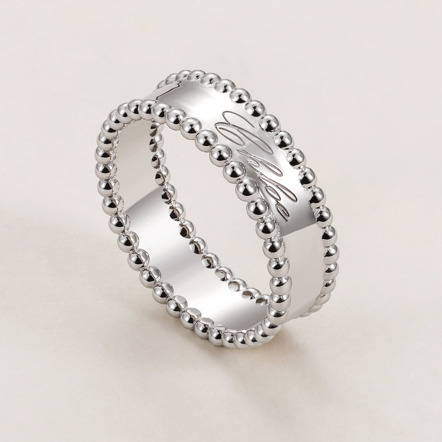 name ring, statement band ring, engraving ring, personalized