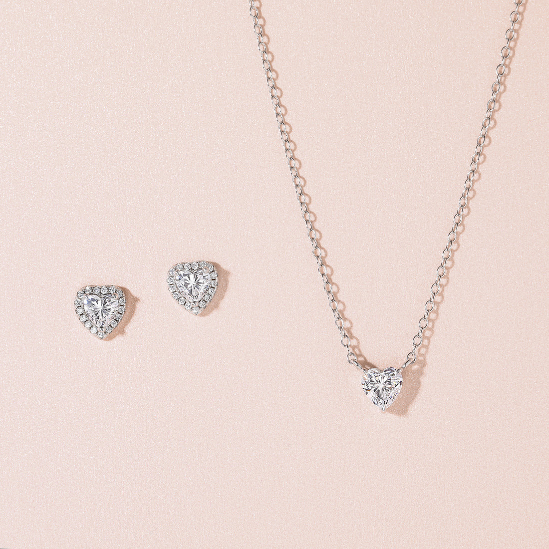 sets bridal jewelry, cz wedding sets, heart earrings, heart necklace, danity necklace, wedding jewelry sets, wedding jewelry sets for bride, necklace and earring set