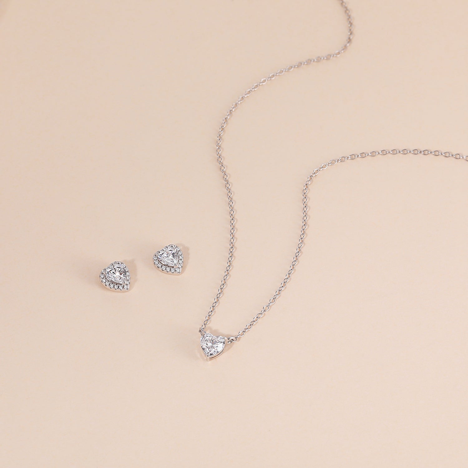 sets bridal jewelry, cz wedding sets, heart earrings, heart necklace, danity necklace, wedding jewelry sets, wedding jewelry sets for bride, cubic zirconia