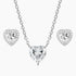 sets bridal jewelry, cz wedding sets, heart earrings, heart necklace, danity necklace, wedding jewelry sets, wedding jewelry sets for bride, necklace and earring set