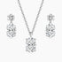 oval cut, bridal set, cubic zirconia, affordable jewelry, wedding jewelry sets, cz wedding sets, teardrop, necklace and earrings set, 925 sterling silver