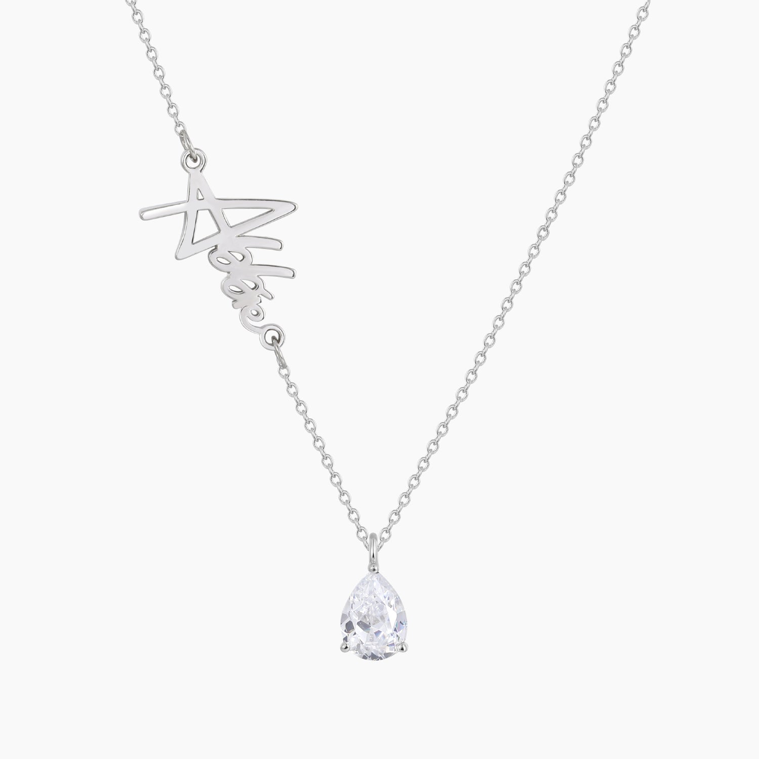 Personalized Handmade Birthstone Name Necklace