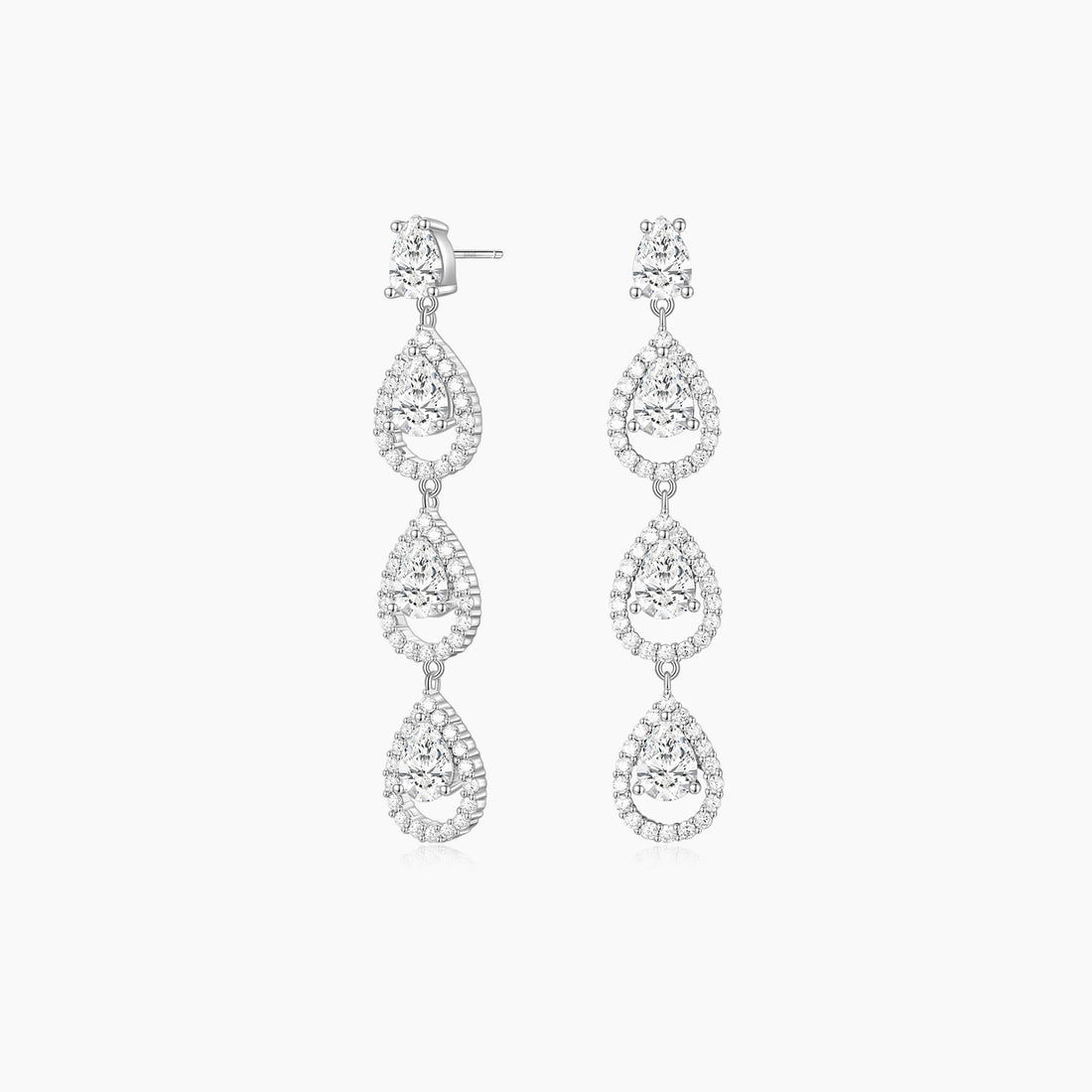 teardrop, bridal earrings, wedding earrings, pear cut, danity earrings, dangling earrings
