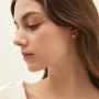 purple pearls, pearl stud earrings, earrings in purple, gold earrings, 925 sterling silver posts
