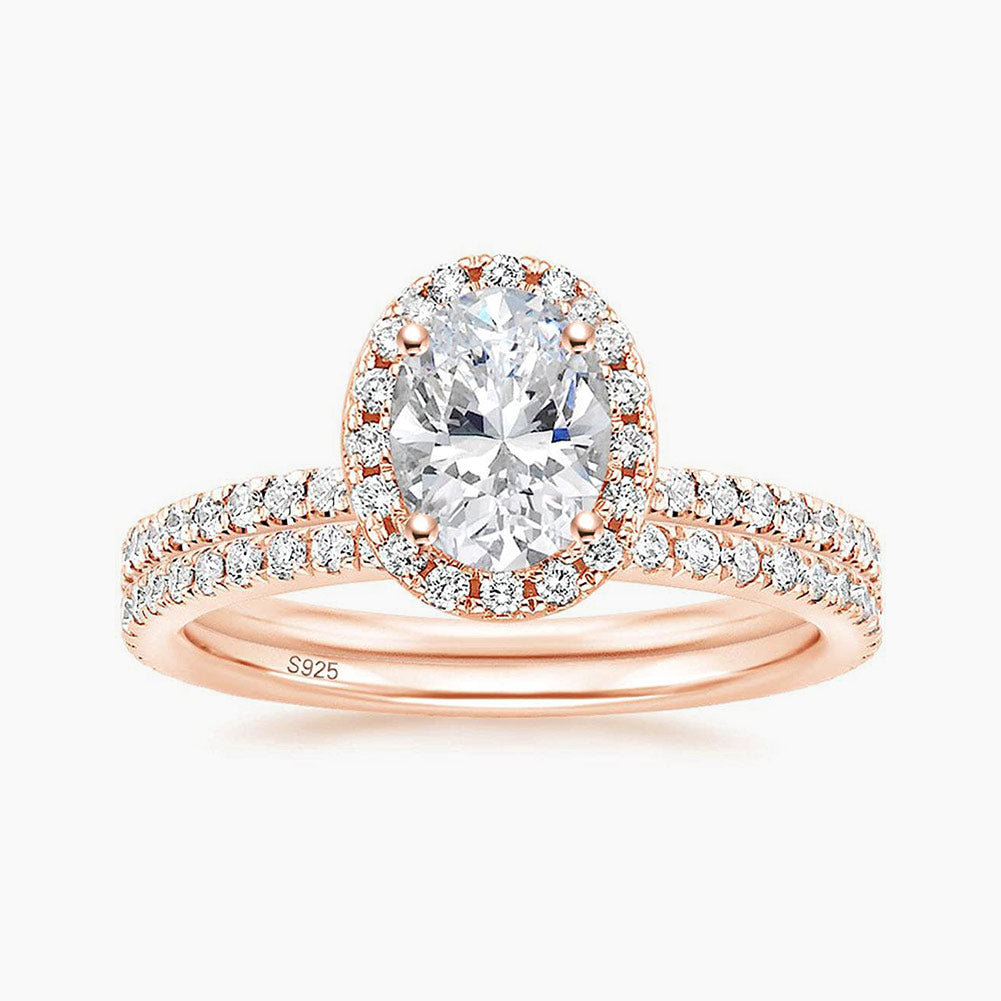 rose gold wedding rings, rose gold wedding ring sets, bridal set wedding ring, sterling silver bridal ring sets