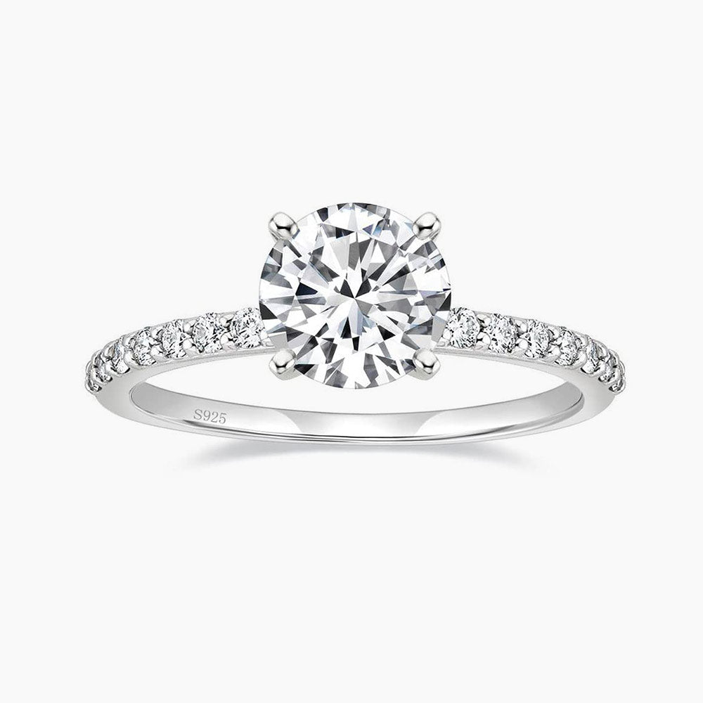 925 Sterling Round Brilliant CZ Ring