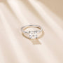 2CT engagement ring, asscher cut ring, cubic zirconia ring, sterling silver ring, asscher, travel ring, silver engagement rings