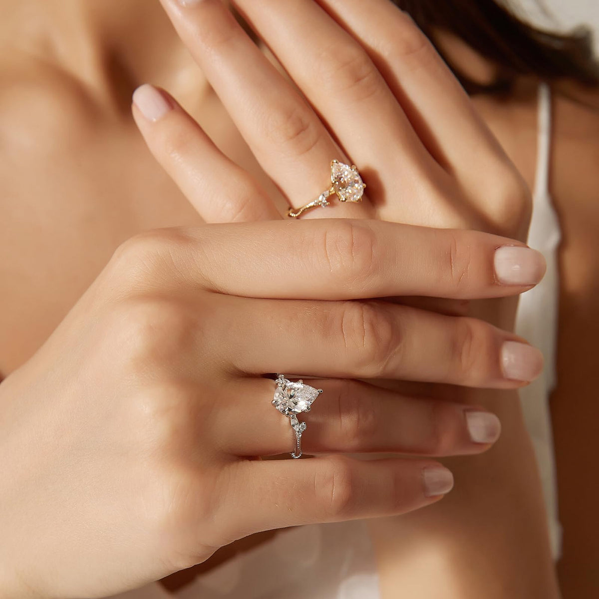 2CT Pear Shaped Engagement Ring – EAMTI JEWELRY