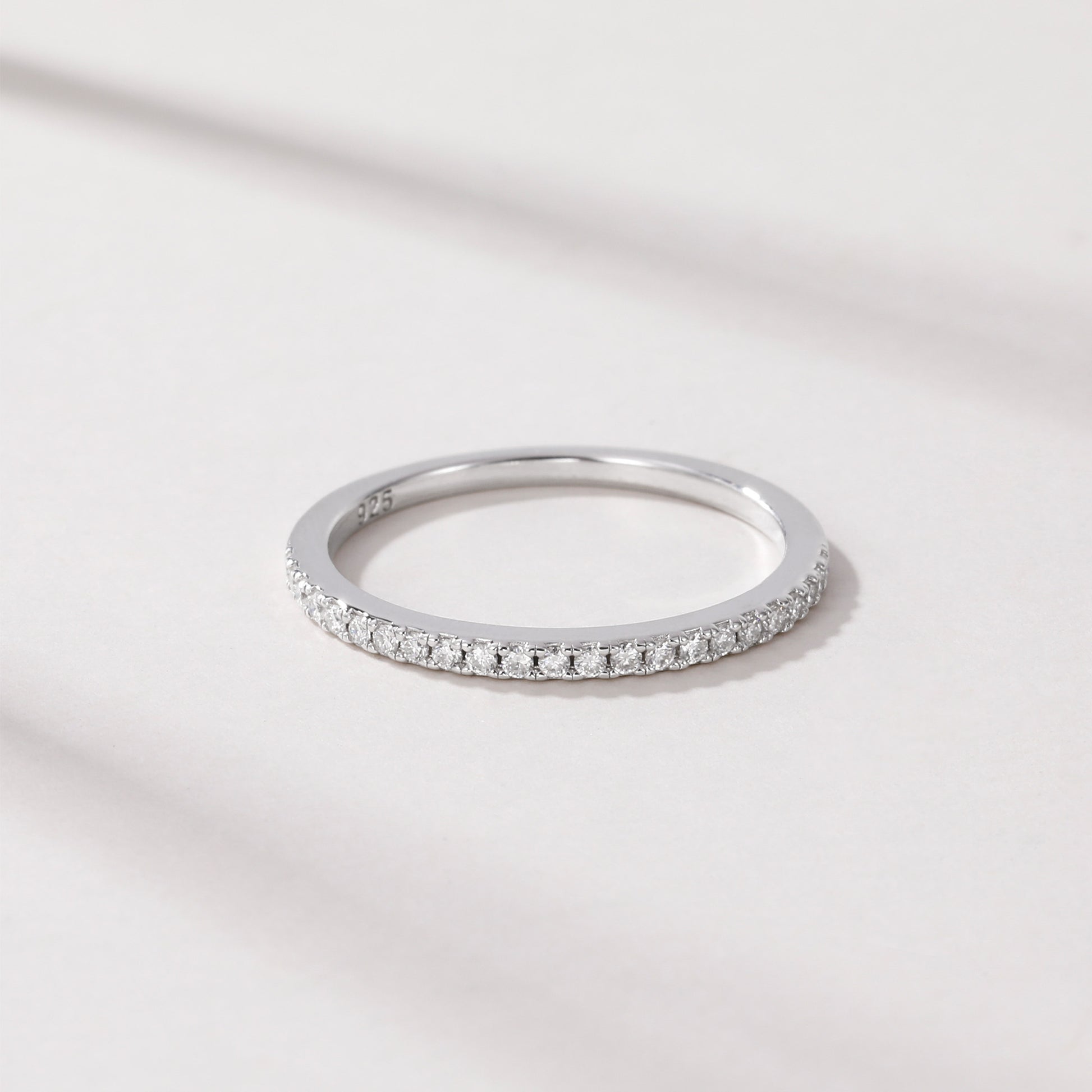 eamti jewelry, moissanite travel ring, half eternity band, small wedding rings, Moissanite Half Eternity, ring stacks,Moissanite ring,  Half Eternity ring, engagement ring, small wedding rings,s925 jewelry