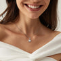 teardrop, cz necklace, silver necklace, cubic zirconia, sterling silver necklaces, anniversary necklace, layered necklace