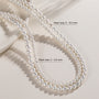 4-5.5mm White Freshwater Pearl Necklace, pearl necklace, beaded choker, freshwater pearls, 14K Yellow gold plated brass pearls necklace, freshwater pearl necklace, pearl necklace for brides, wedding pearl necklace, white pearl, pearl choker necklace​, white pearl necklace​, chunky pearl necklace, round freshwater pearl necklace