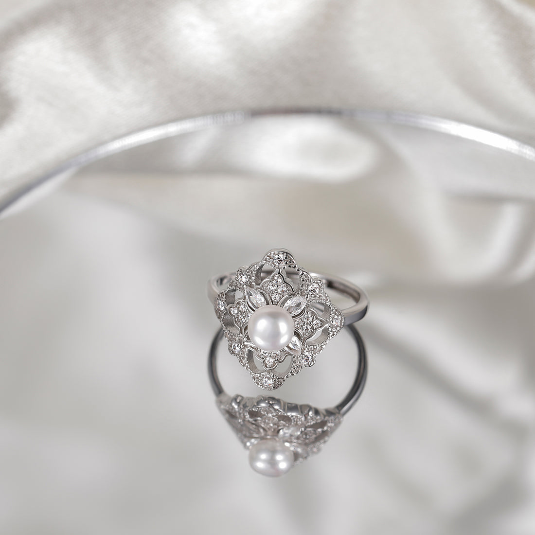 Vintage Pearl Engagement Rings