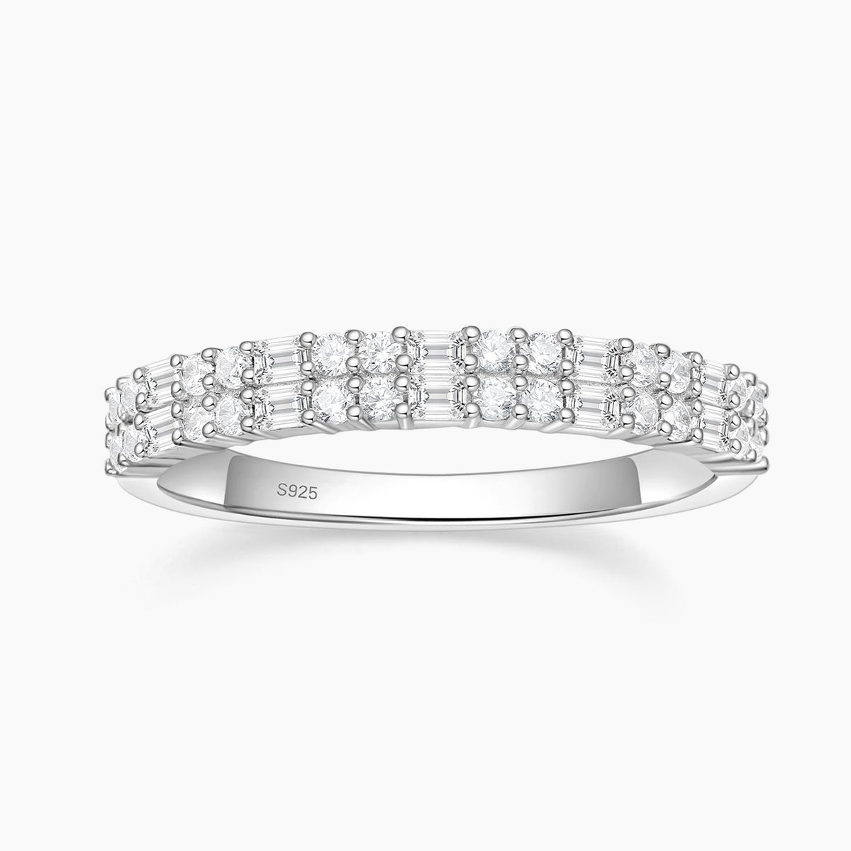 Wedding Band Eternity Stackable Ring Sterling