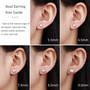 stud earring size guide, purple pearls, affordable jewelry, pearl jewelry for mom