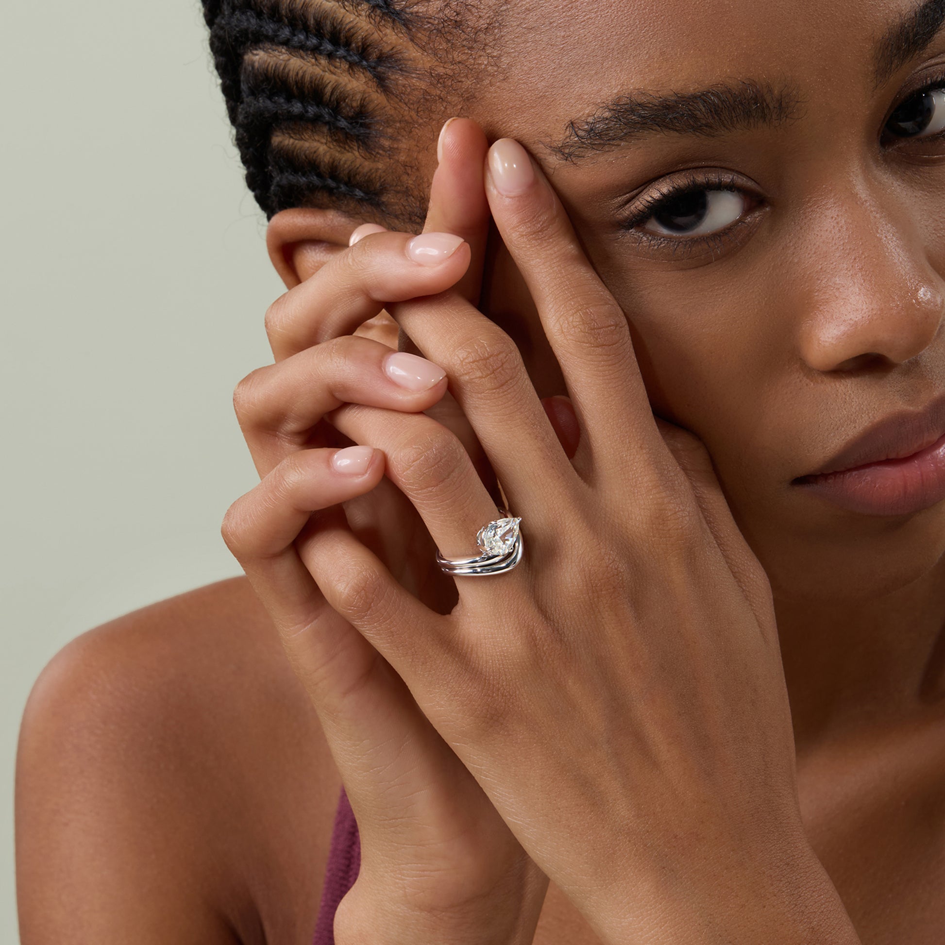 engagement ring and wedding band set, cz engagement ring set, cz bridal ring sets, east west pear cut ring, cz bridal ring sets,ring set,thin band engagement ring, eamti, travel ring, eamti jewelry