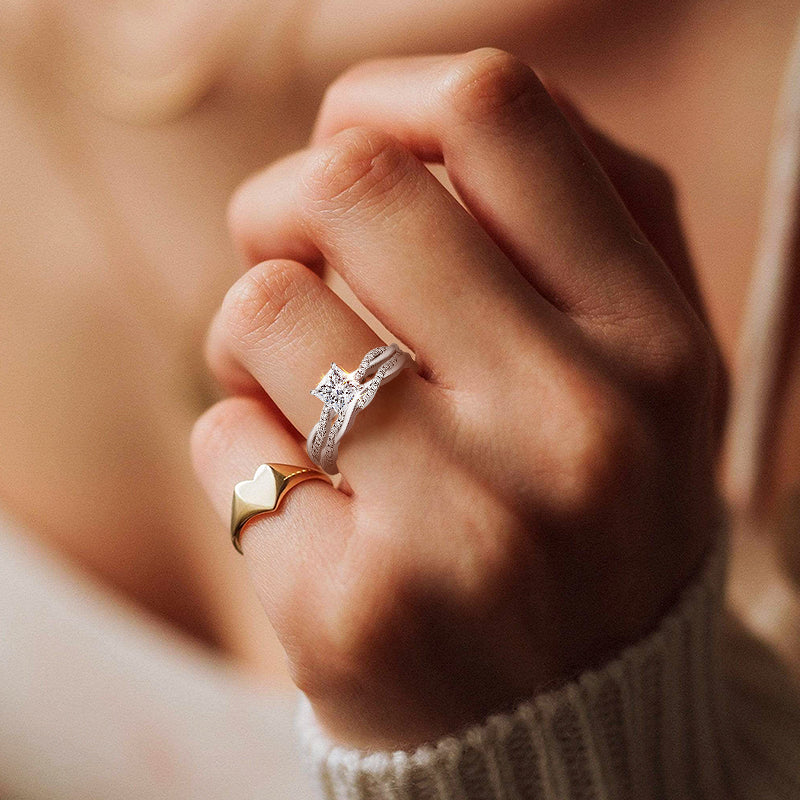 cheap wedding ring sets, wedding ring sets for him and her, stackable rings, cheap bridal ring sets, wedding ring sets for him and her, ring couple set