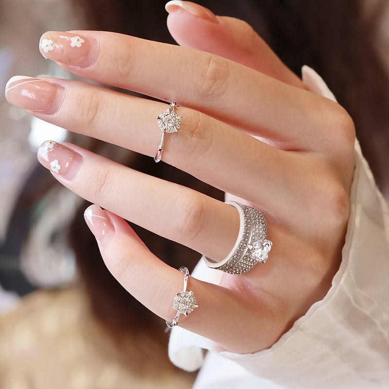 Anello elegante in argento sterling 925