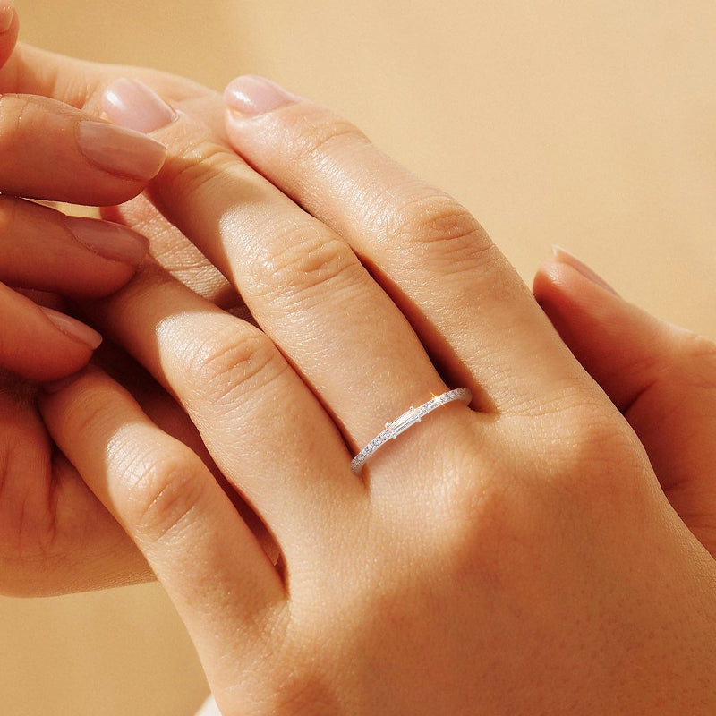 simple wedding rings; affordable engagement rings; Eamti, cubic zirconia ring, stackable ring, affordable jewelry for woman, cheap ring under $50, sterling silver wedding ring