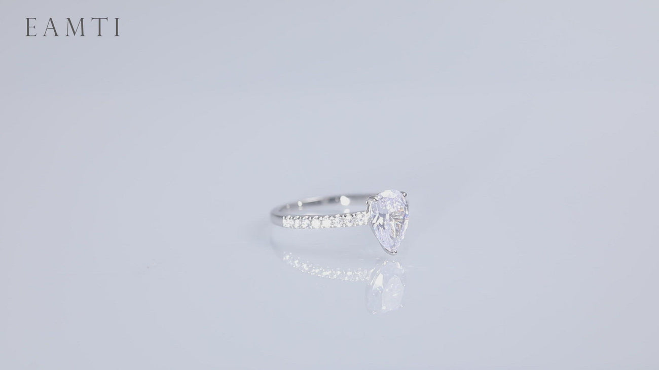 pear cut engagement rings, s925 pear shape rings, pear ring for women, cheap wedding rings under $50, cubic zirconia pear ring