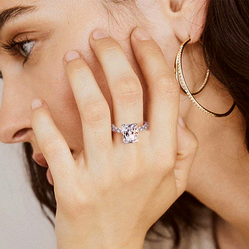 square row gems rings; good cheap rings; Eamti, cubic zirconia ring, stackable ring, affordable jewelry for woman, cheap ring under $50, radiant cut, radiant cut rings