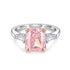 pink baguette rings; affordable wedding rings; Eamti;