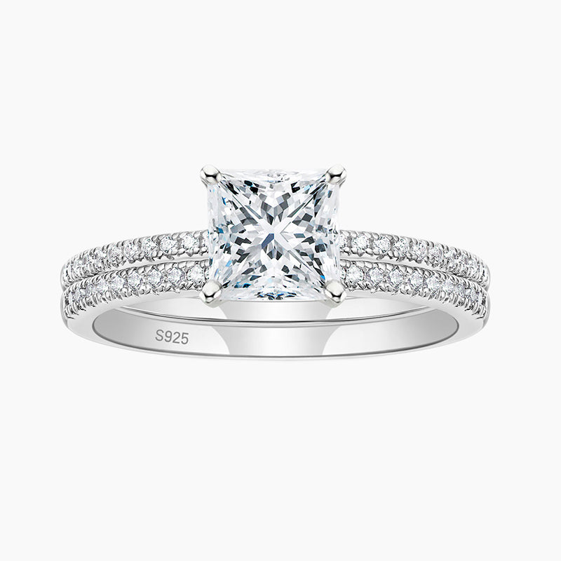 925 Sterling Princess Cut Engagement Ring