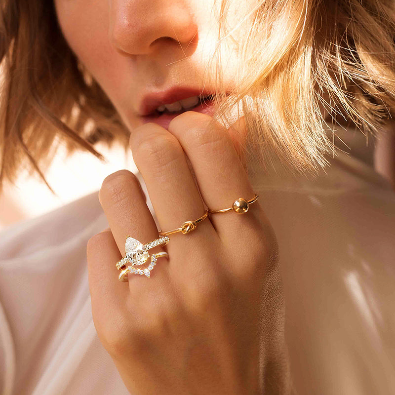 v shape ring, stacking rings, stackable rings for women, minimalist rings, cubic zirconia rings for women, S925 V shape ring