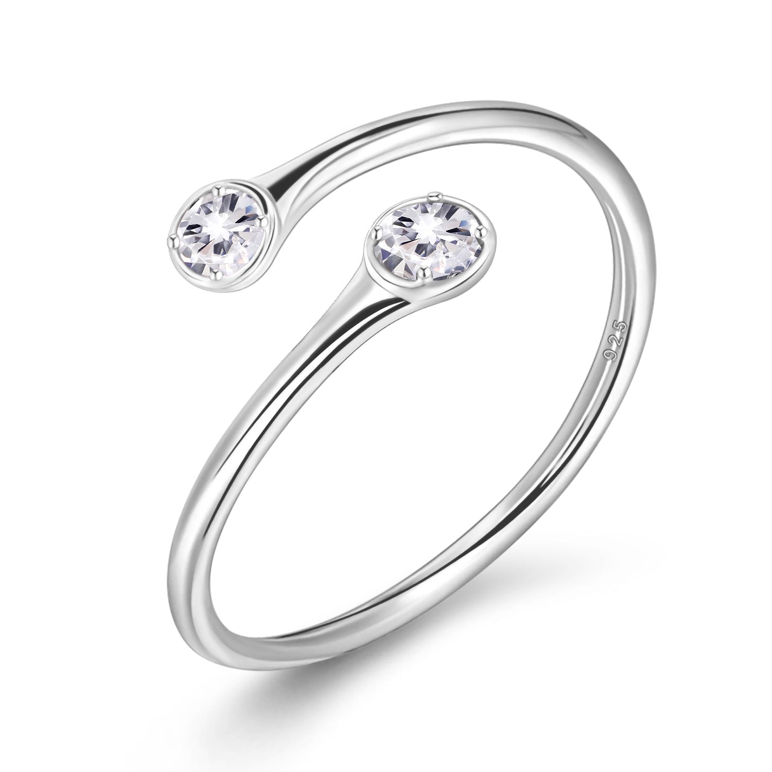 stacked wedding rings, two stones, birthstone rings, classic wedding rings, 925 ring, travel engagement ring