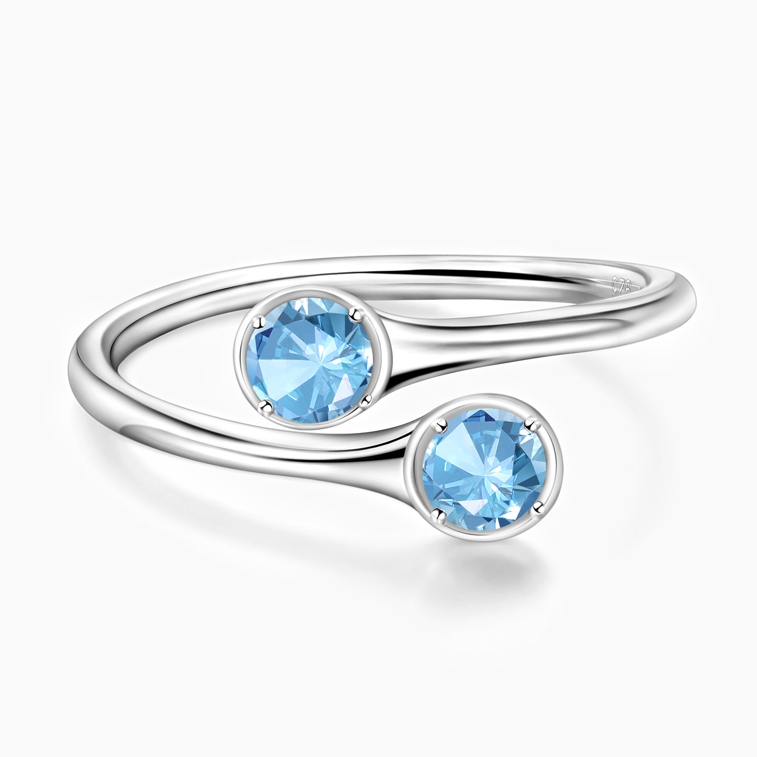 march birth stone,aquamarine birthstone, cheap rings, stacked wedding rings, two stones