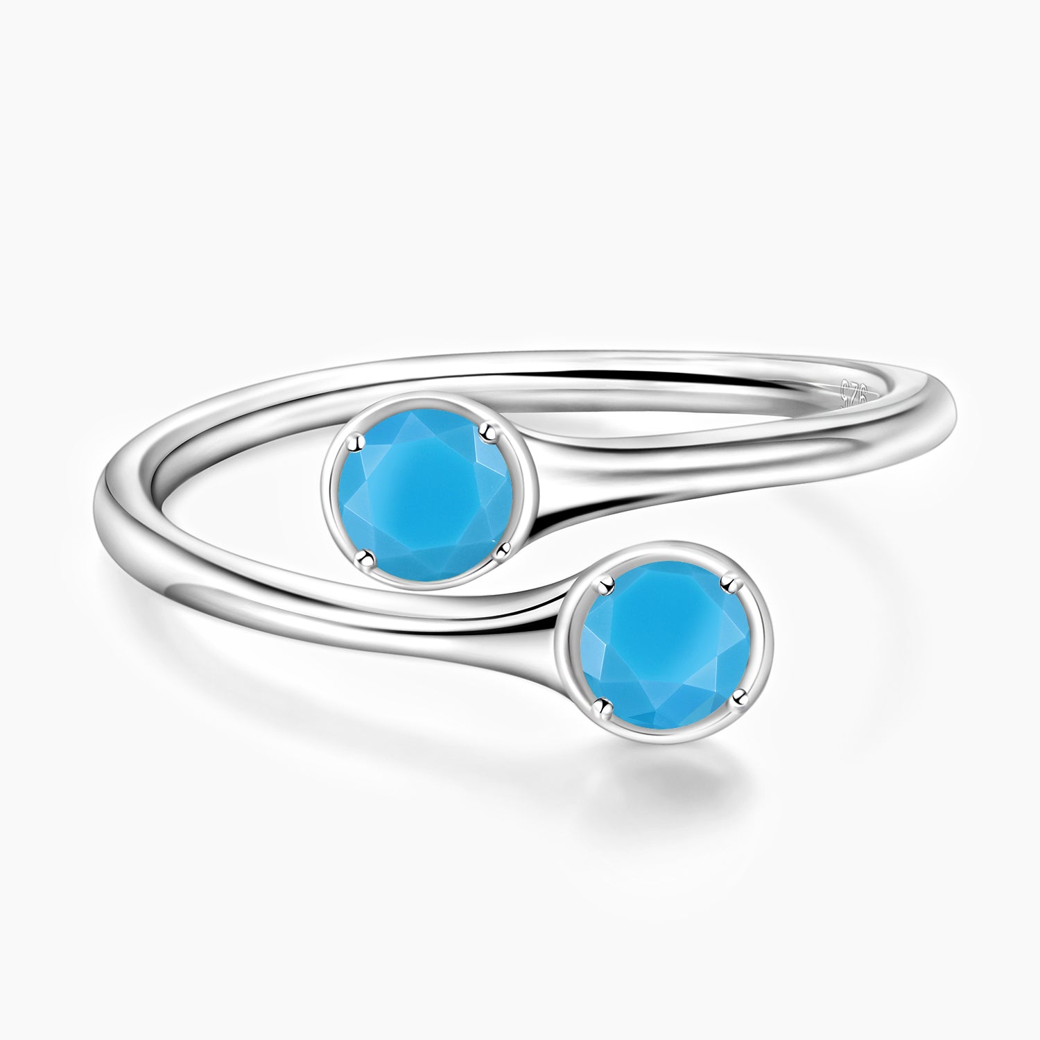 december birth stone, turquoise birthstone, cheap rings, stacked wedding rings, two stones
