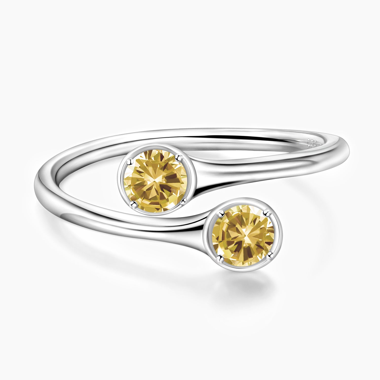 November Double Citrine Birthstone