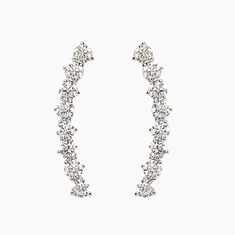S925 CZ Climber Earrings