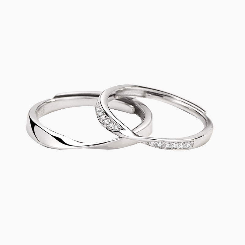 925 Sterling Infinite Couple Rings