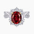 ruby sterling silver rings, stunning rings for women, Eamti, vintage wedding rings, oval wedding rings, cubic zirconia wedding rings