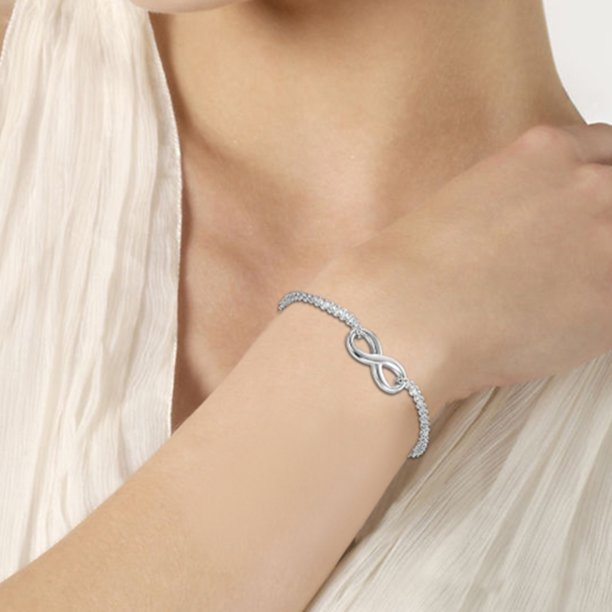 sterling silver bracelet, infinity bracelet, gift for women, couple bracelet, affordable jewelry for women