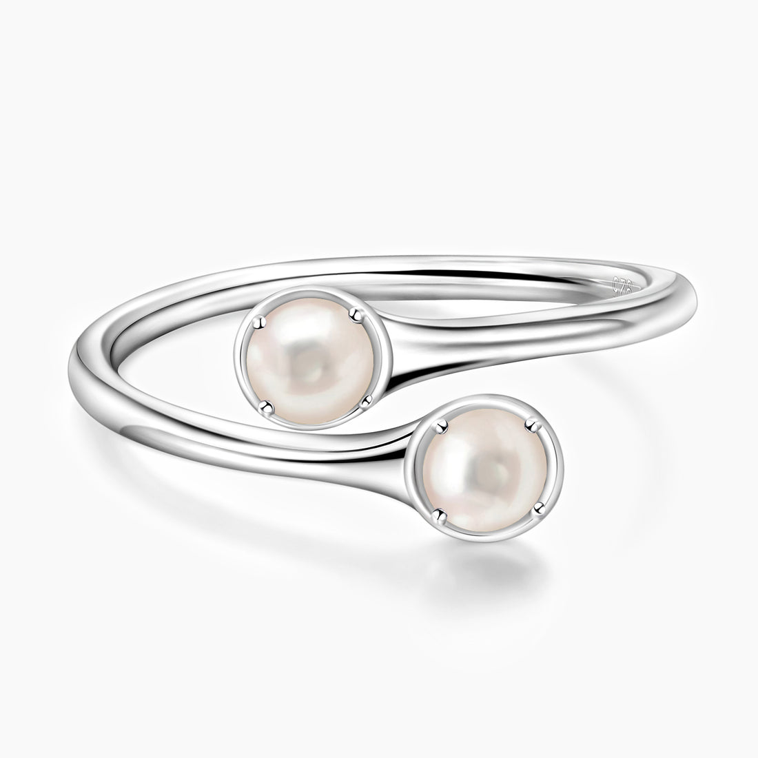 pearl birthstone, june birthstone, cheap rings, stacked wedding rings, two stones