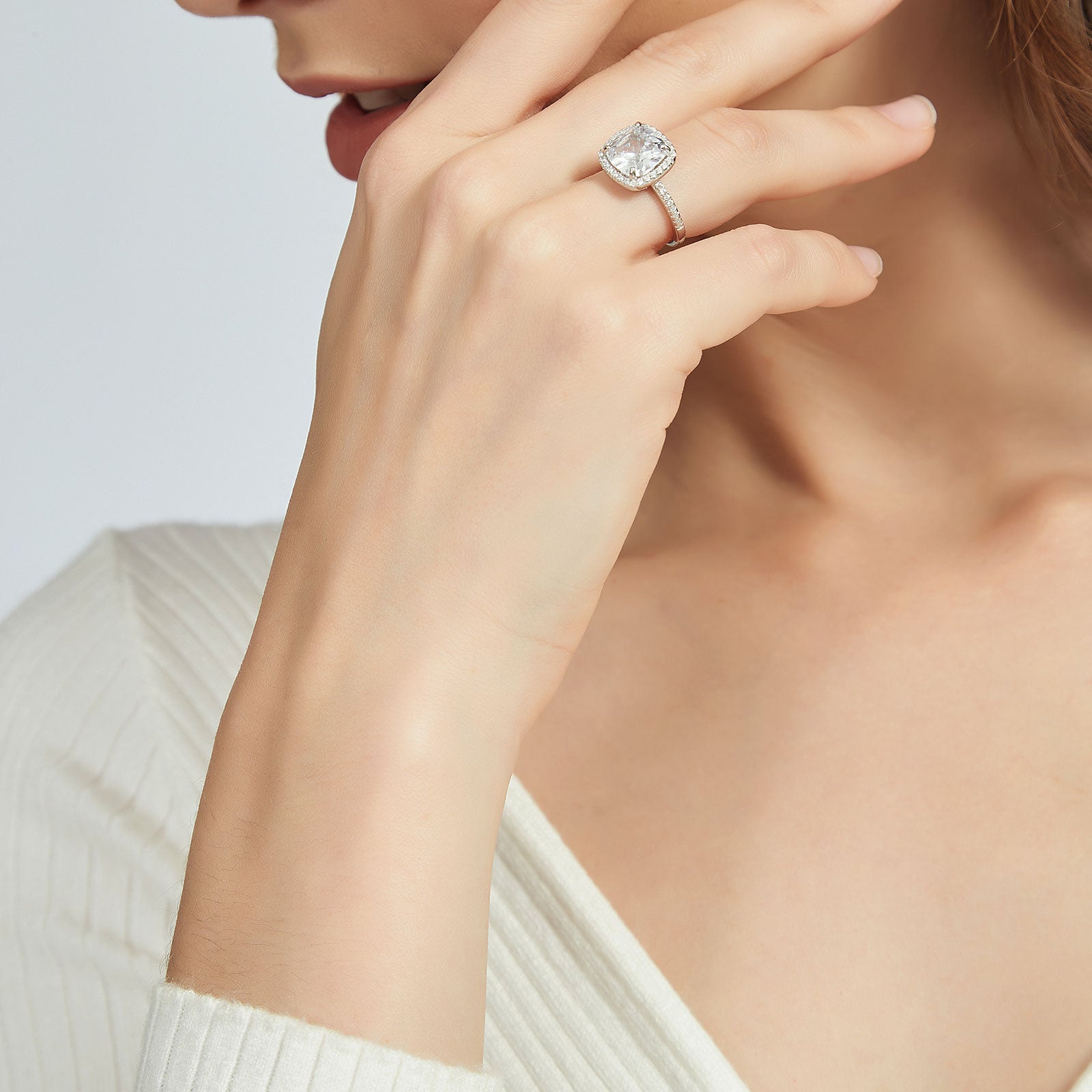 sterling silver ring; stunning wedding rings; Eamti, cubic zirconia ring, stackable ring, affordable jewelry for woman, cheap ring under $50