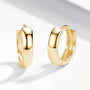 gold huggie earrings, sterling silver earrings, gold plated huggie