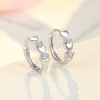 heart huggie, huggie earrings, earrings for women, zicrconia huggie earrings