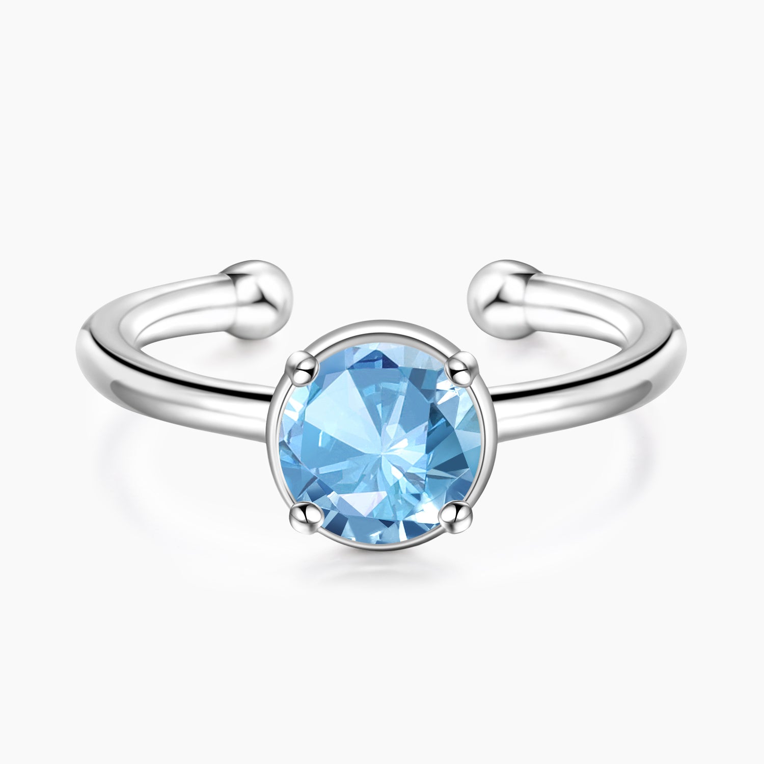 march birth stone, aquamarine birthstone, cheap rings, stacked wedding rings, two stones