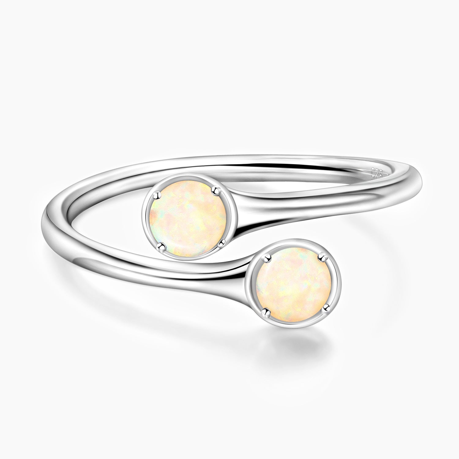 october birthstone, opal birthstone, cheap rings, stacked wedding rings, two stones, opal rings