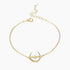 moon bracelet, cz stones, sterling silver, 14k gold plated